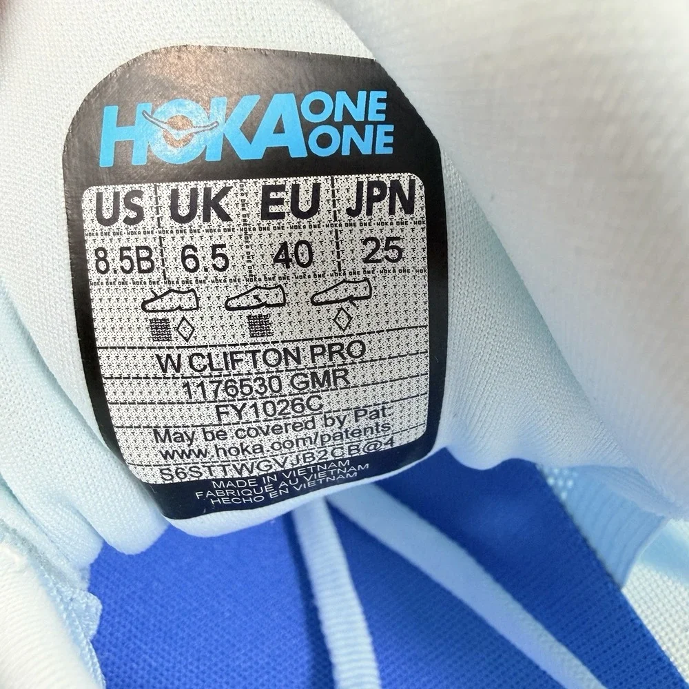 Hoka Clifton PRO Women's Size 8.5 Soaring Blue White Running Shoes Sneakers NWOB